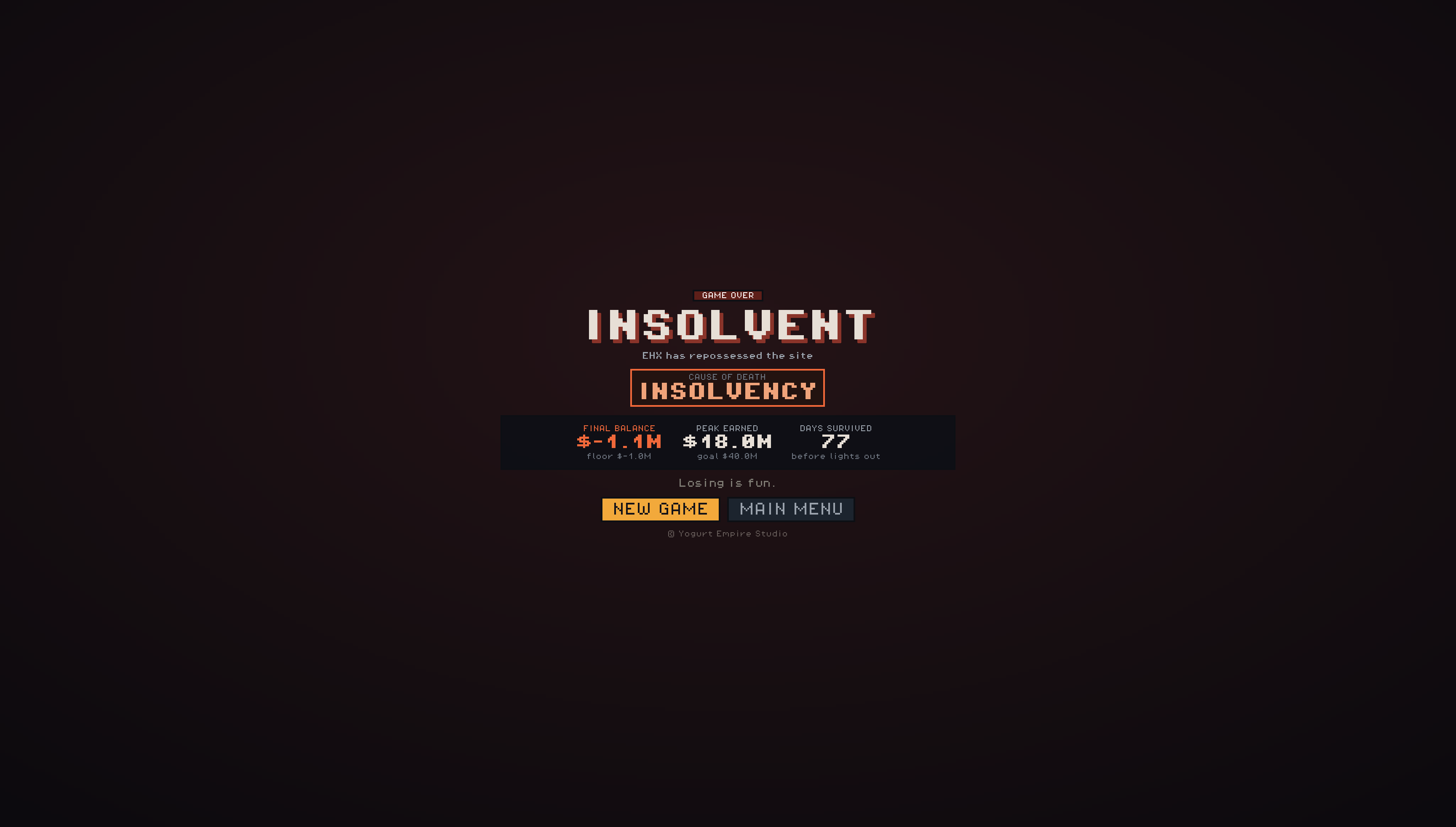 Insolvent screenshot